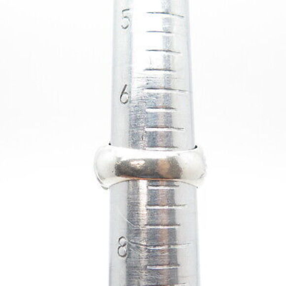 925 Sterling Silver Vintage Puffy Ribbed Cocktail Ring Size 7 - Picture 8 of 9